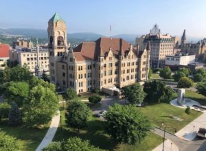 aerial picture of state building