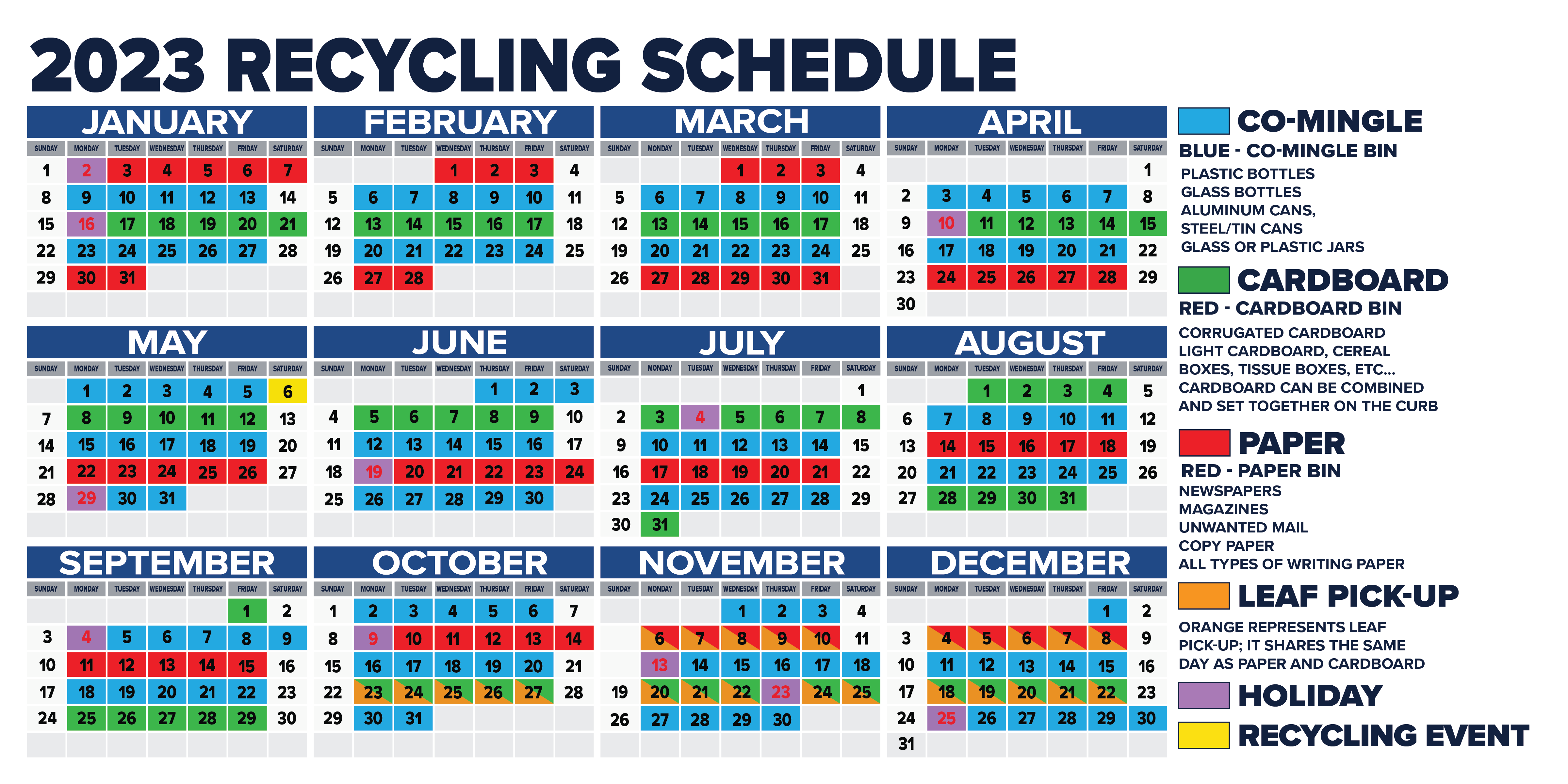 Waste Management 2024 Collection Schedule Bren Steffane