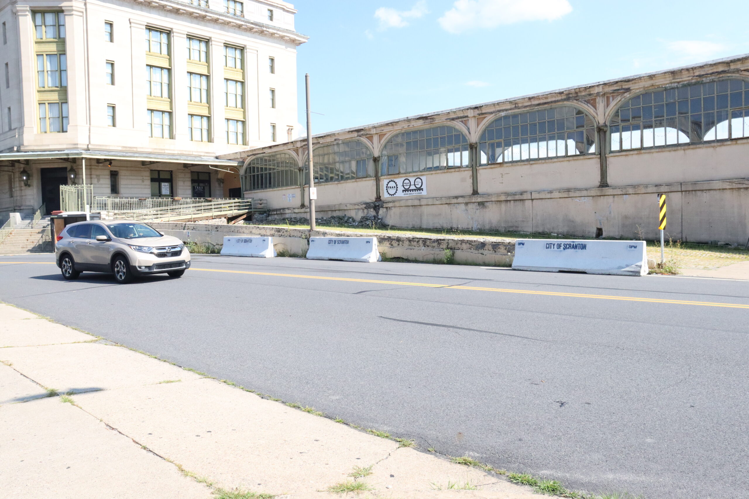 Fourth view of the retaining wall repair area along Lackawanna Avenue