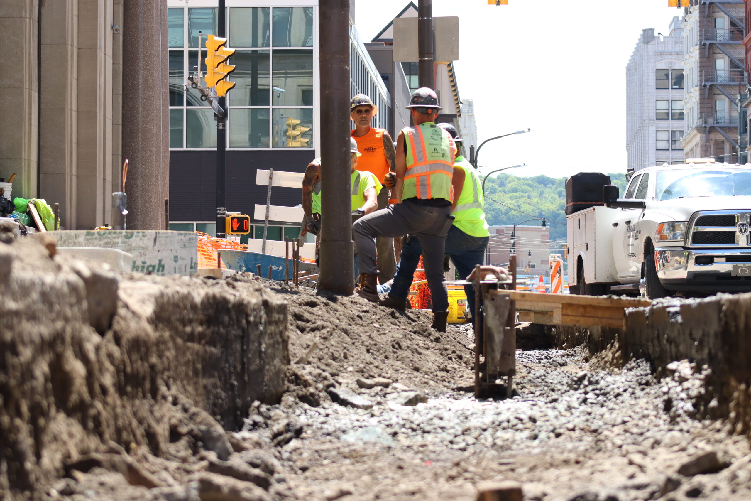 Third view of Work on Biden Street