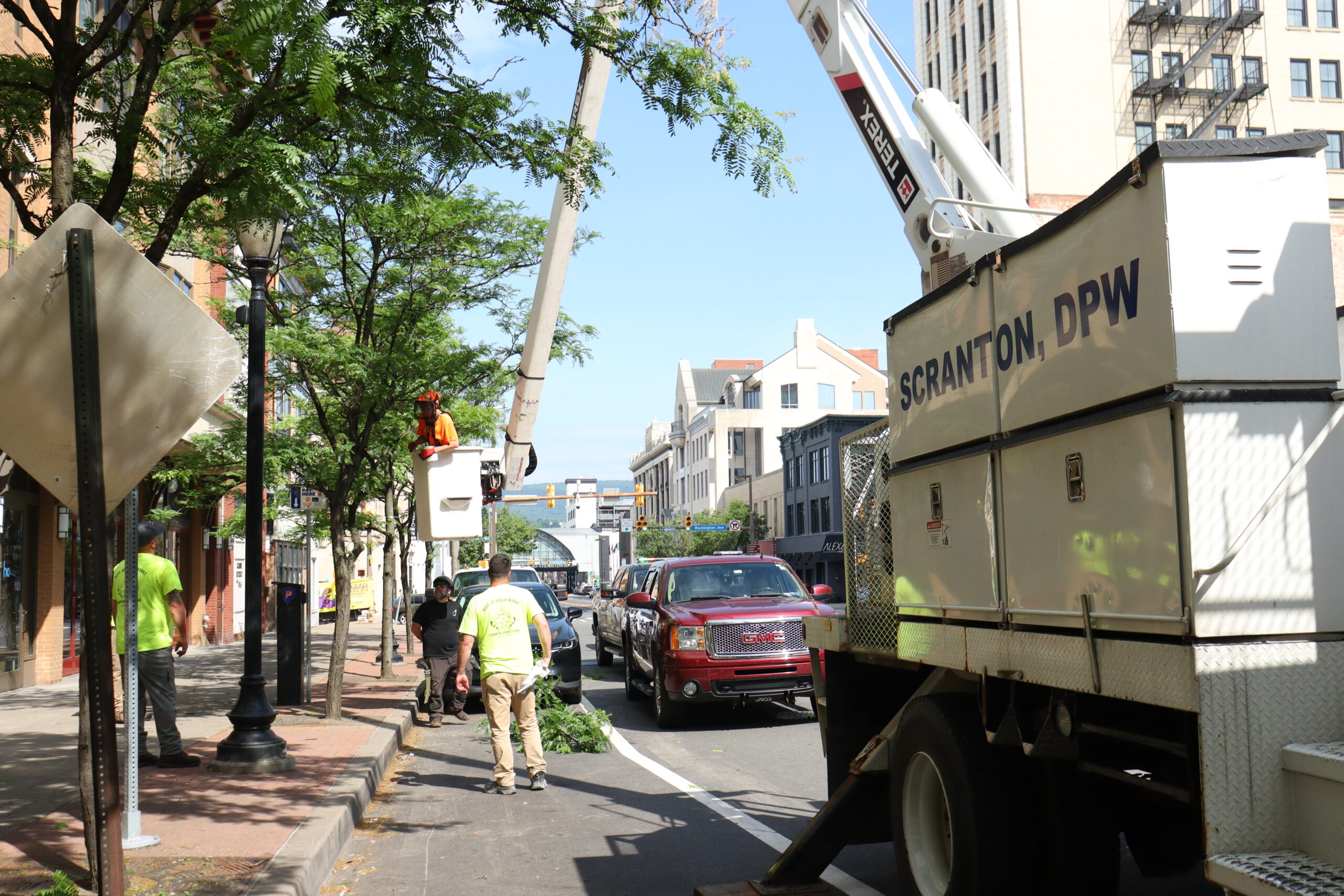Second Perspective of Work on Lackawanna Avenue