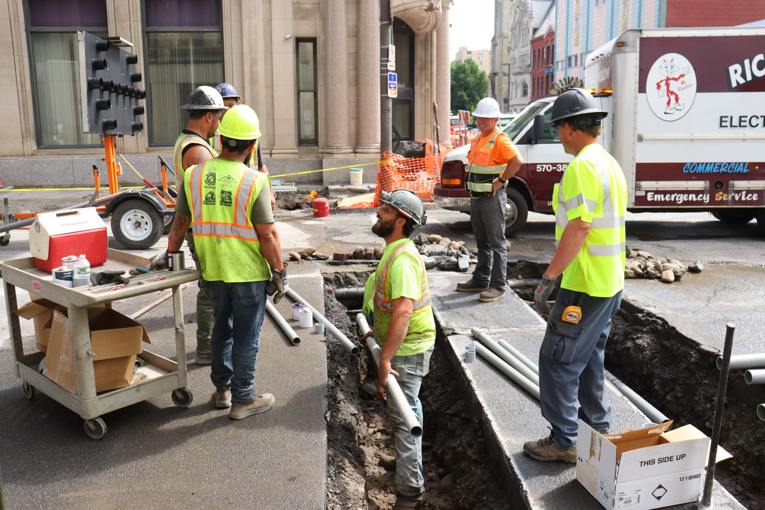 Second View of Work on Biden Street