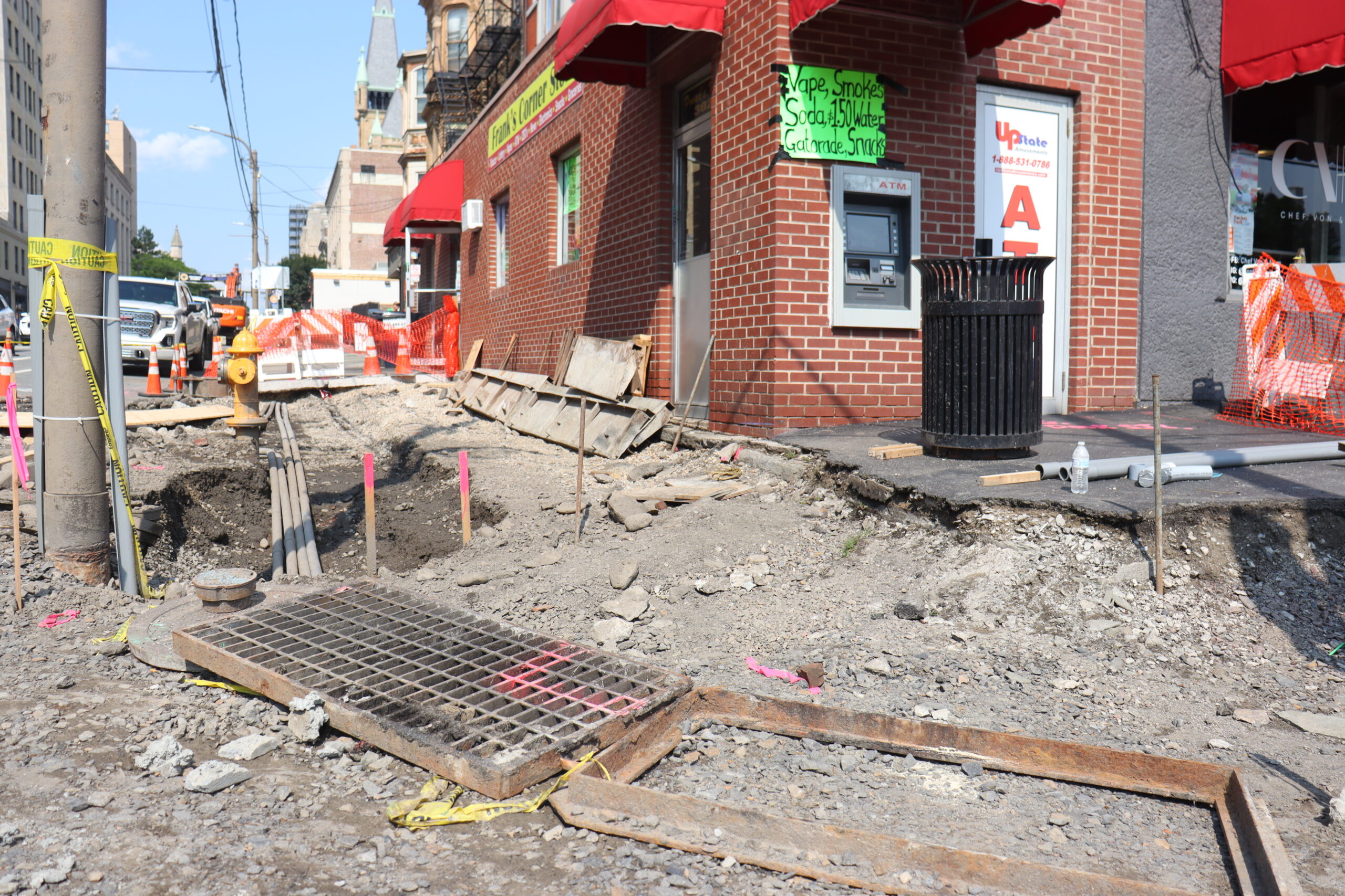 Second view of N Washington Ave and Linden St Streetscape Work