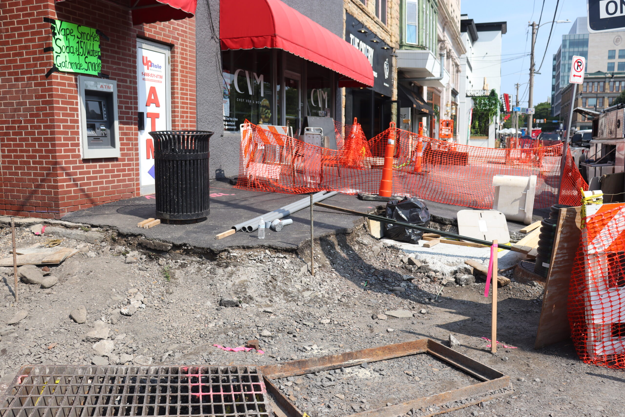 Third view of N Washington Ave and Linden St Streetscape Work