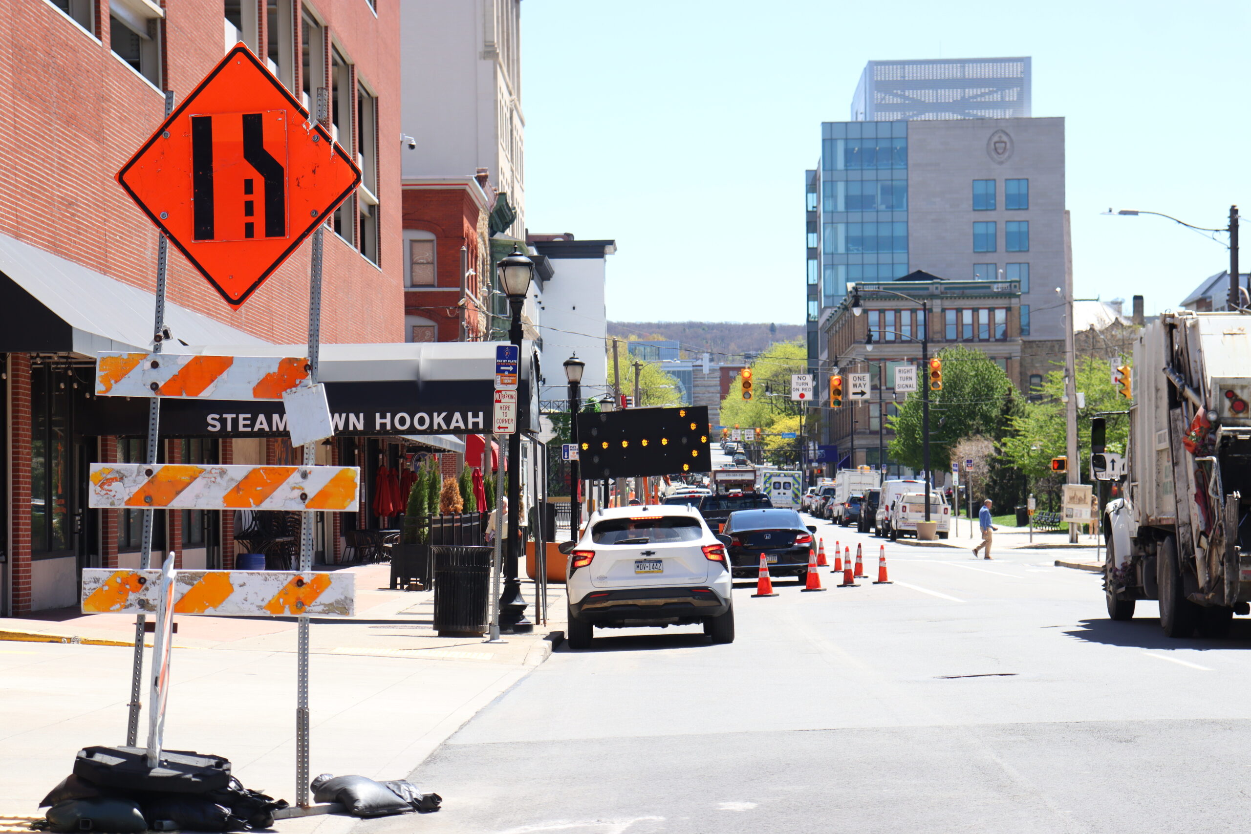 Second view of N Washington Ave and Linden St Streetscape Work